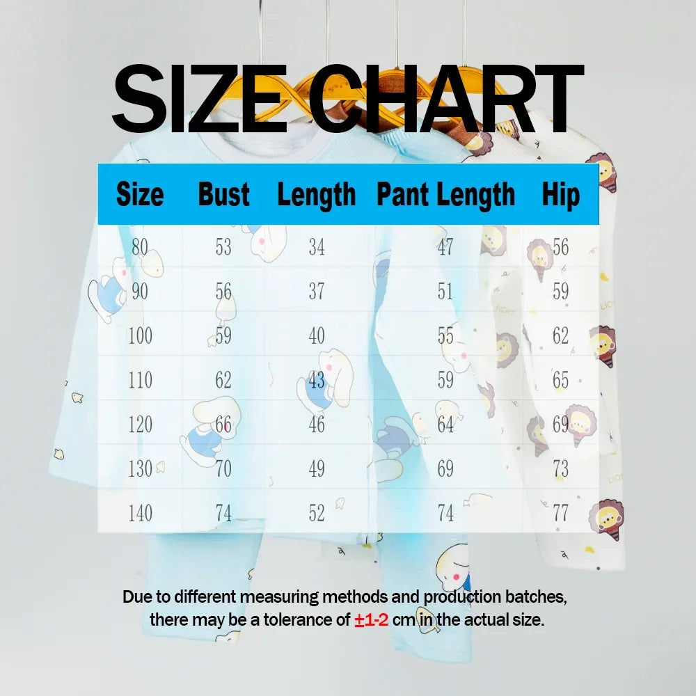 Children Cotton Pajamas Suit Kids Cartoon Sleepwear Autumn Long Sleeve Top+Trousers 2Pcs Boys Girls Velvet Pyjama Loungewear Set